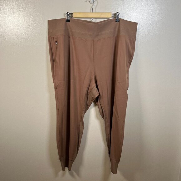 Athleta Venice Jogger Pants Size 3X Rustic Brown Travel Comfy Athletic Casual - Picture 1 of 13